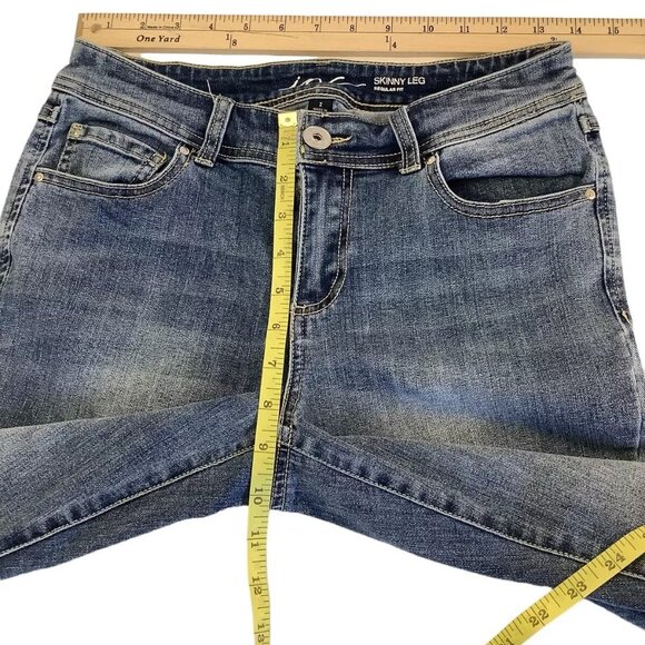 INC Denim Skinny Leg Regular Fit Mid Rise Blue Denim Jeans Womens Size 2 - Picture 4 of 12
